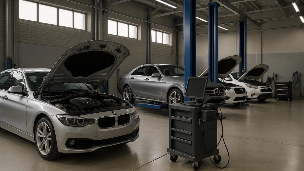تعمیرگاه تخصصی خودروهای BMW، بنز و تویوتا در شادآباد تهران